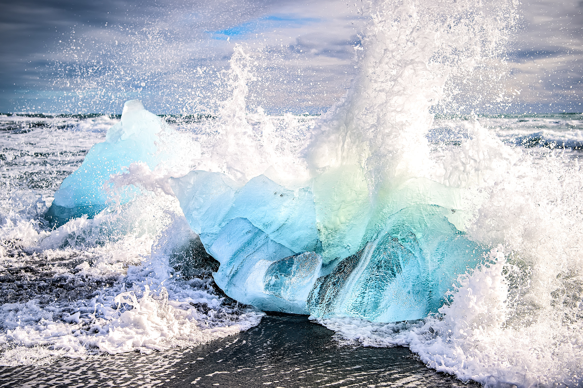 Nikon D4S sample photo. Ice at diamond beach, iceland photography