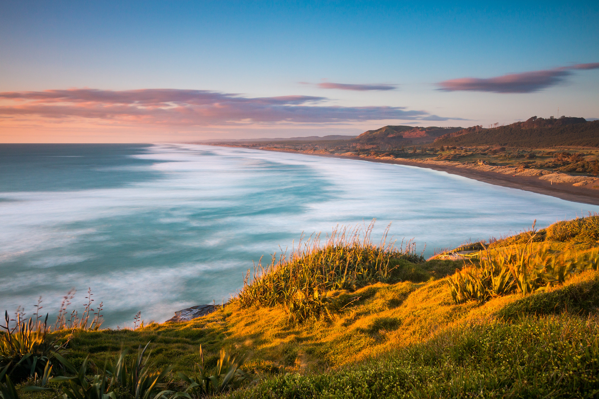 Canon EOS 70D sample photo. Golden hour at muriwai beach photography