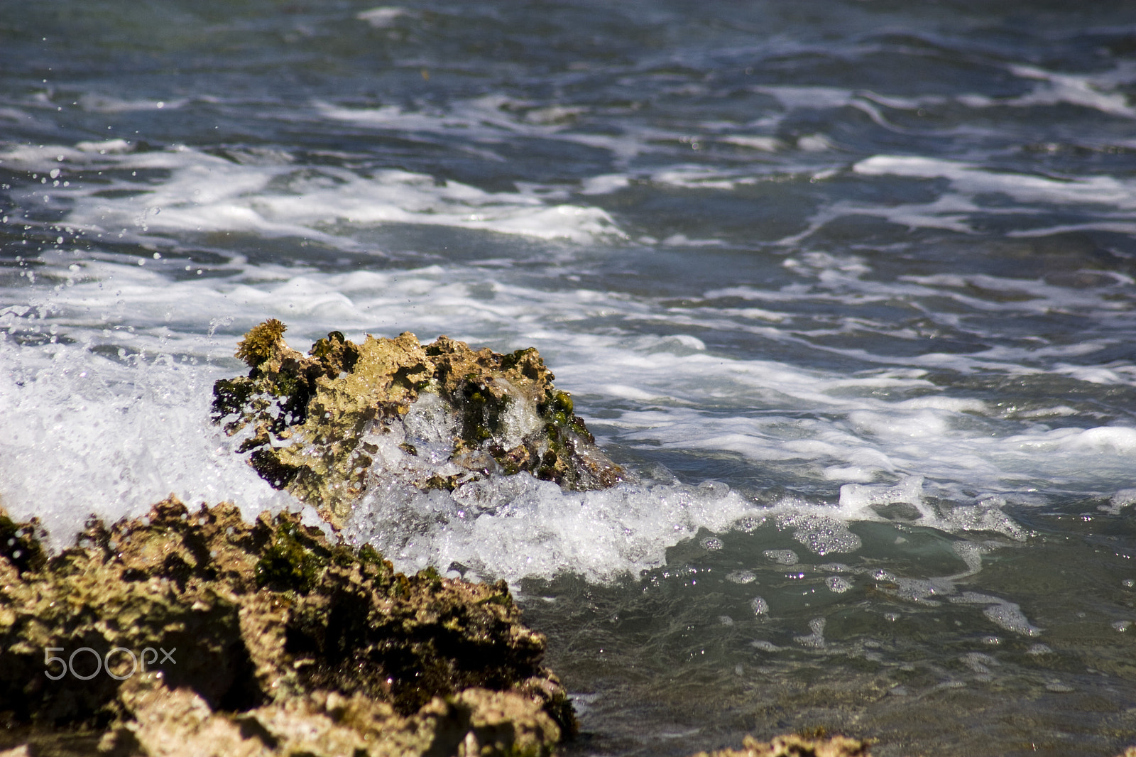 Canon EOS 30D sample photo. Rock in water photography
