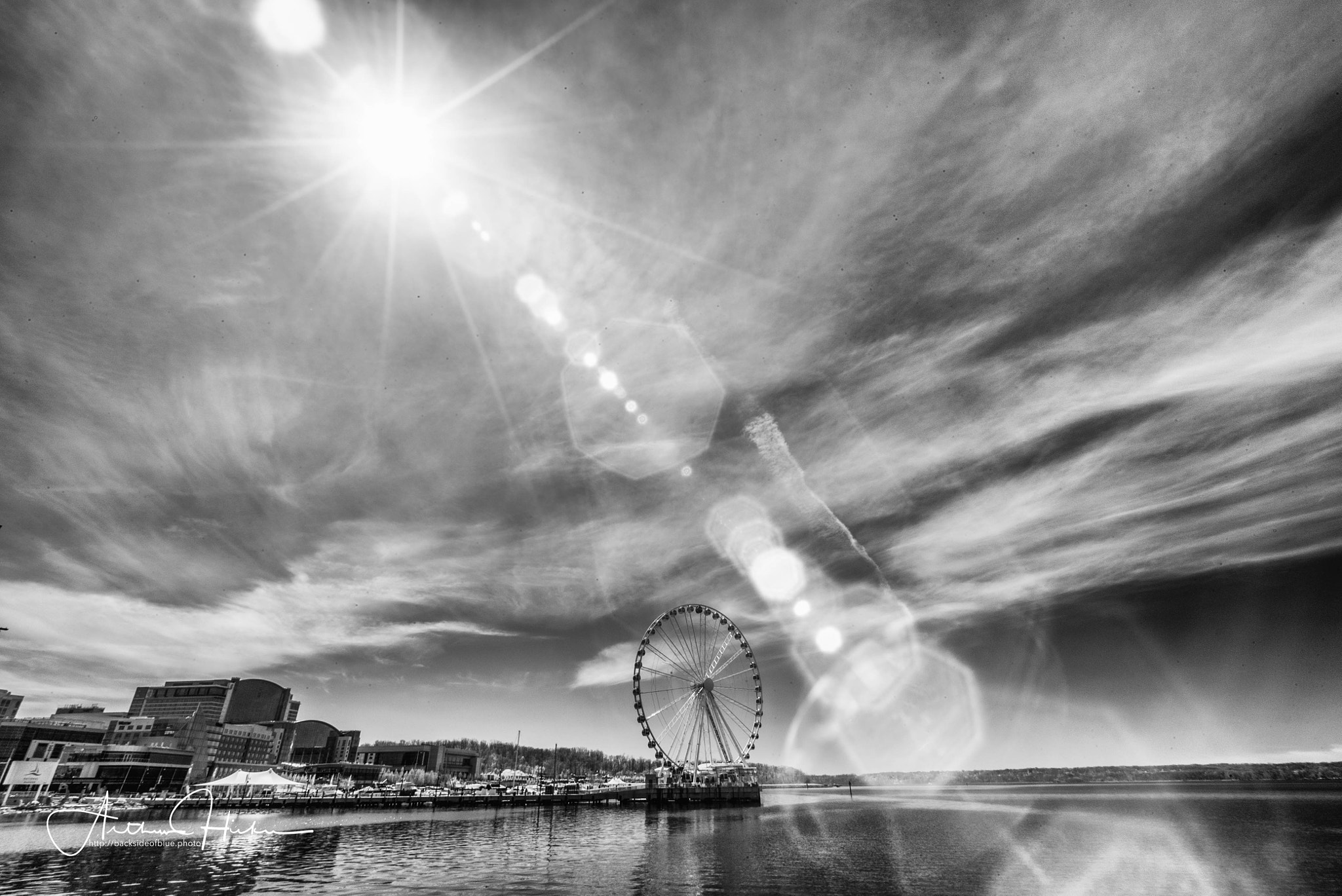 Sony a7S + Sony Vario-Tessar T* FE 16-35mm F4 ZA OSS sample photo. Ferris wheel at national harbor photography