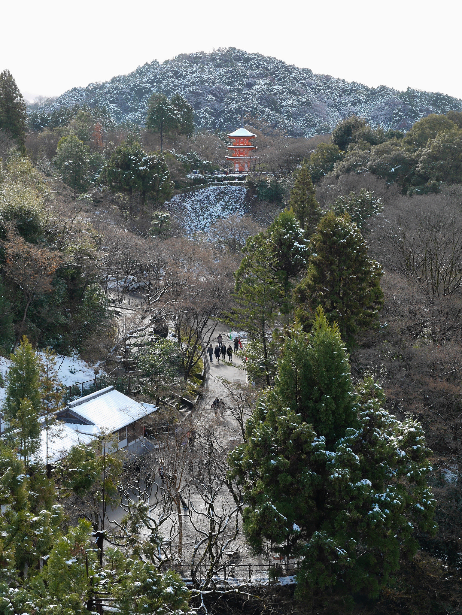 Panasonic Lumix DMC-GX7 + Panasonic Lumix G X Vario 12-35mm F2.8 ASPH Power OIS sample photo. Snowy kyoto photography