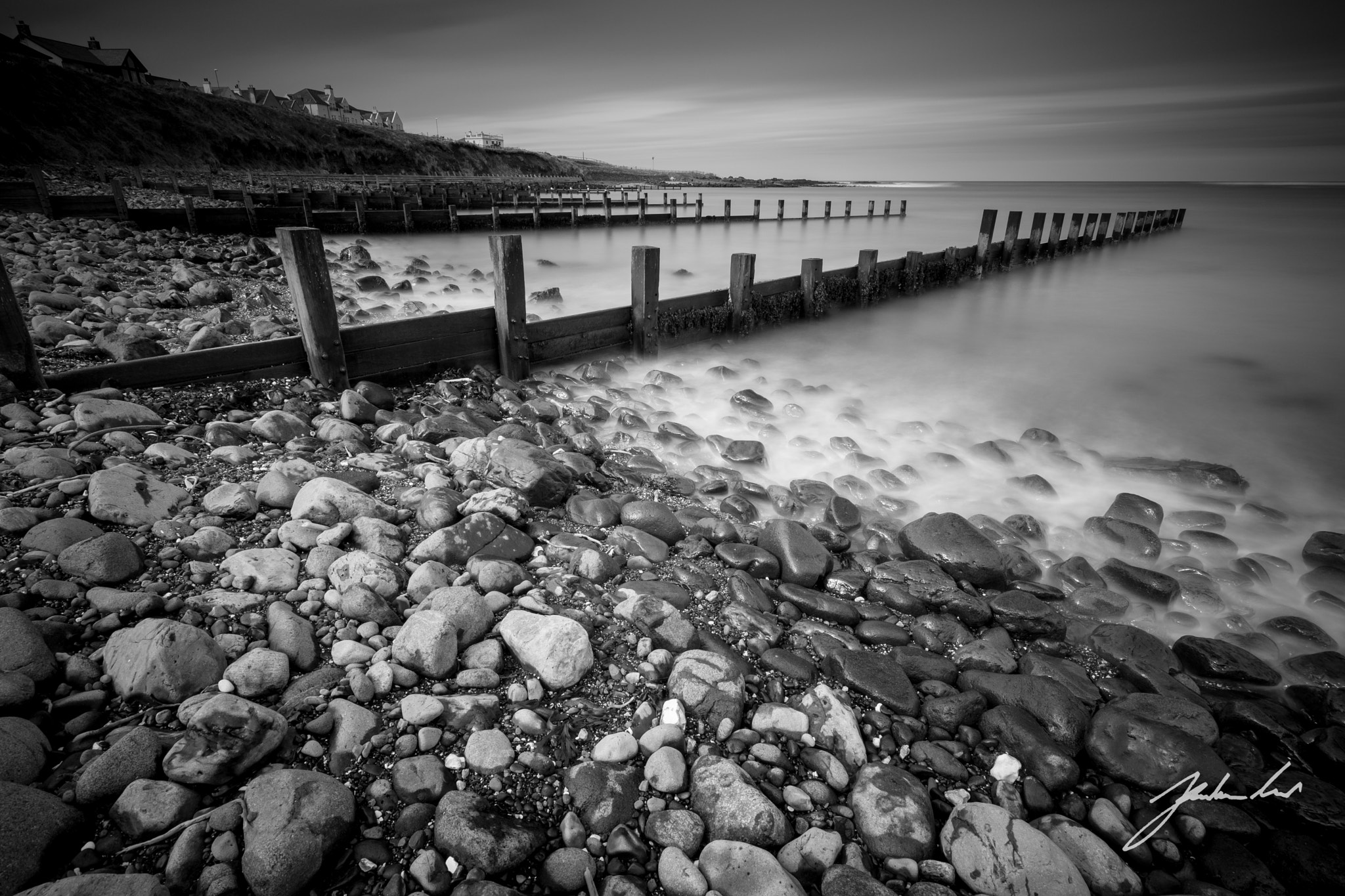 Sony a7 sample photo. Groynes at portballintrae. northern ireland. photography