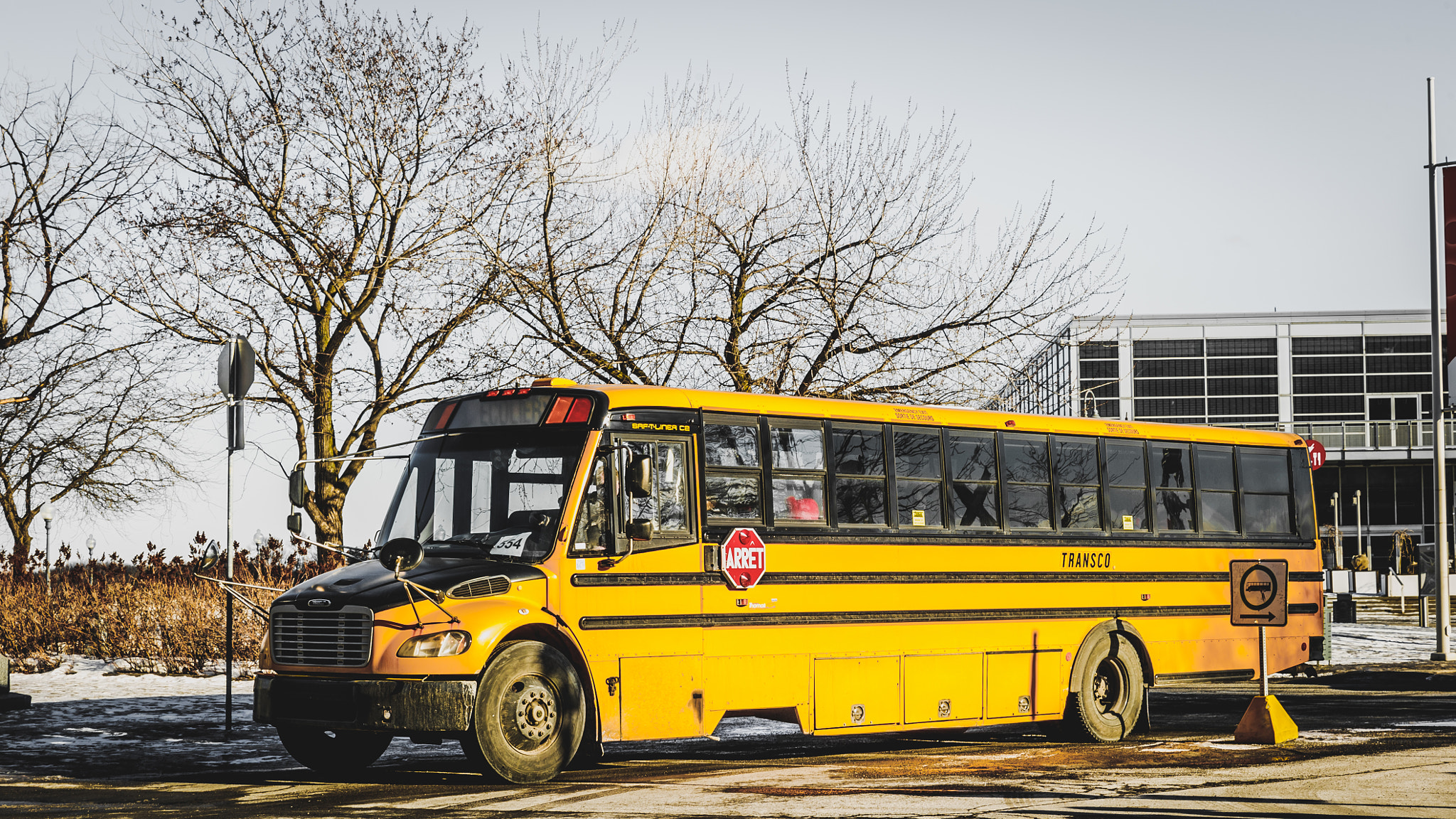Tamron SP 24-70mm F2.8 Di VC USD sample photo. Yellow bus photography