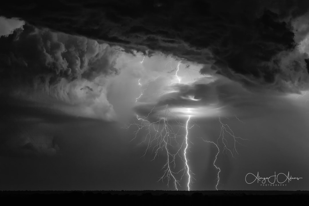 Canon EOS 5D sample photo. High voltage lightning. severe thunderstorm in central oklahoma. photography