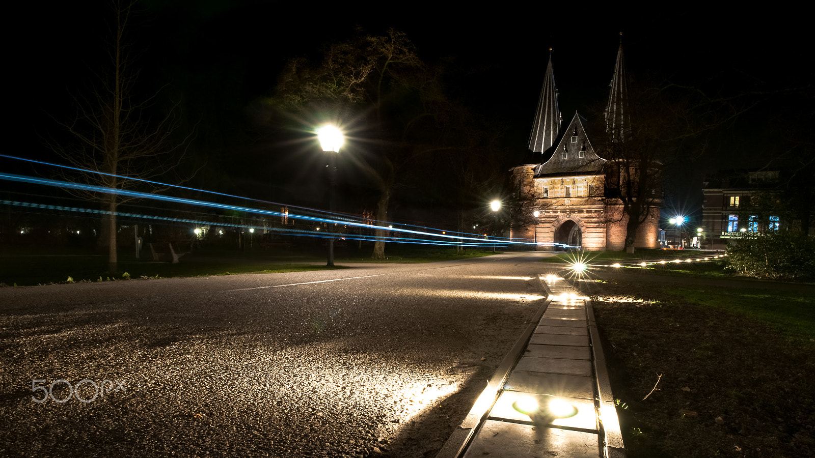Sony Alpha DSLR-A900 sample photo. Atmospheric night photo of the old city gate cellebroederspoort photography