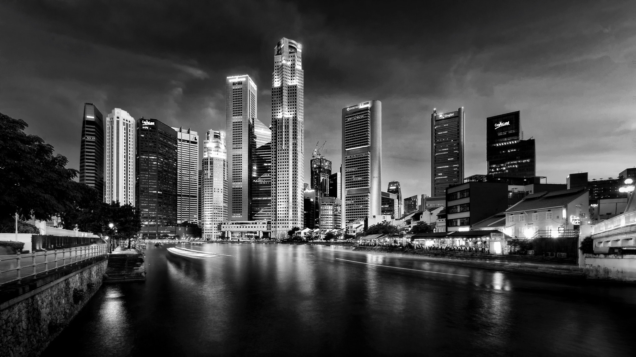 Nikon D300 sample photo. Singapore river downtown view photography