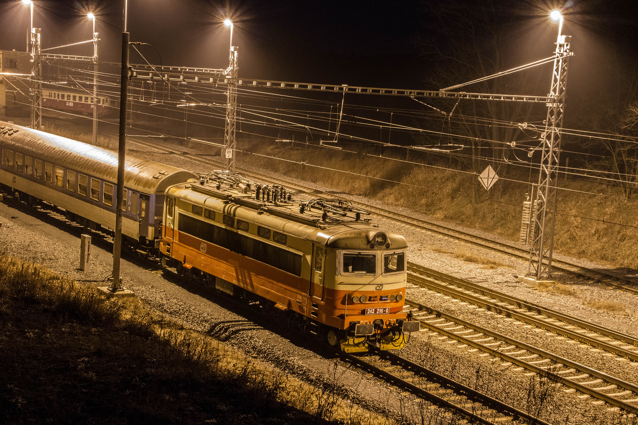 Canon EOS 7D sample photo. Night train photography
