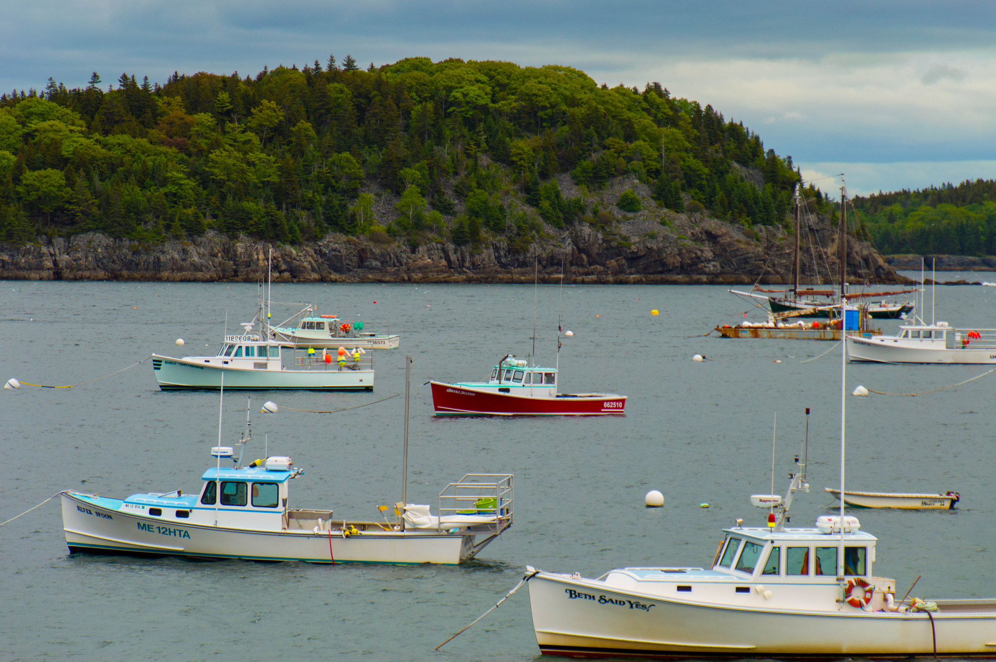 Nikon D3200 sample photo. Lobster boats bar harbor photography