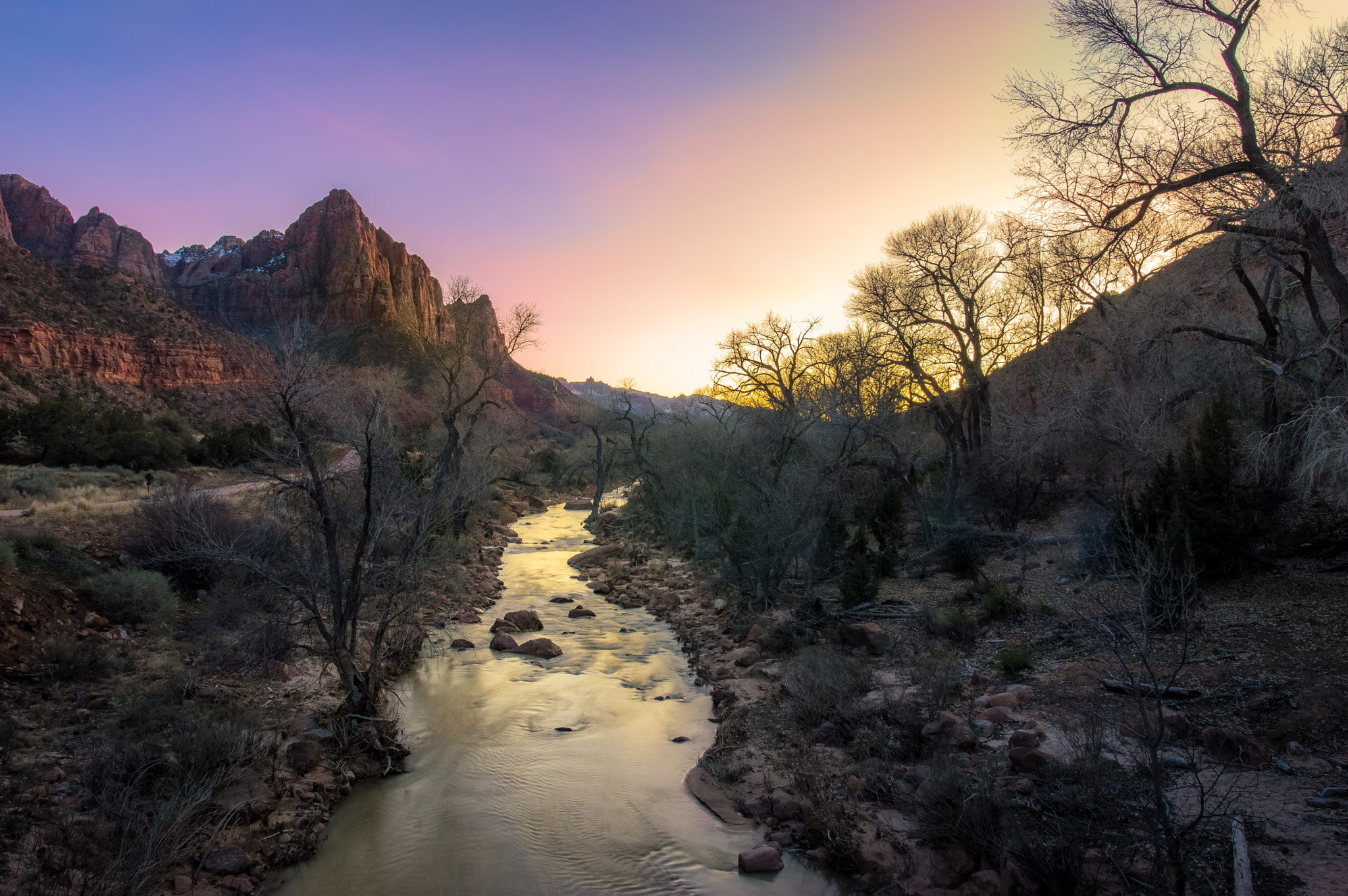 Nikon D3200 + Sigma 17-50mm F2.8 EX DC OS HSM sample photo. Watchman and the virgin river photography