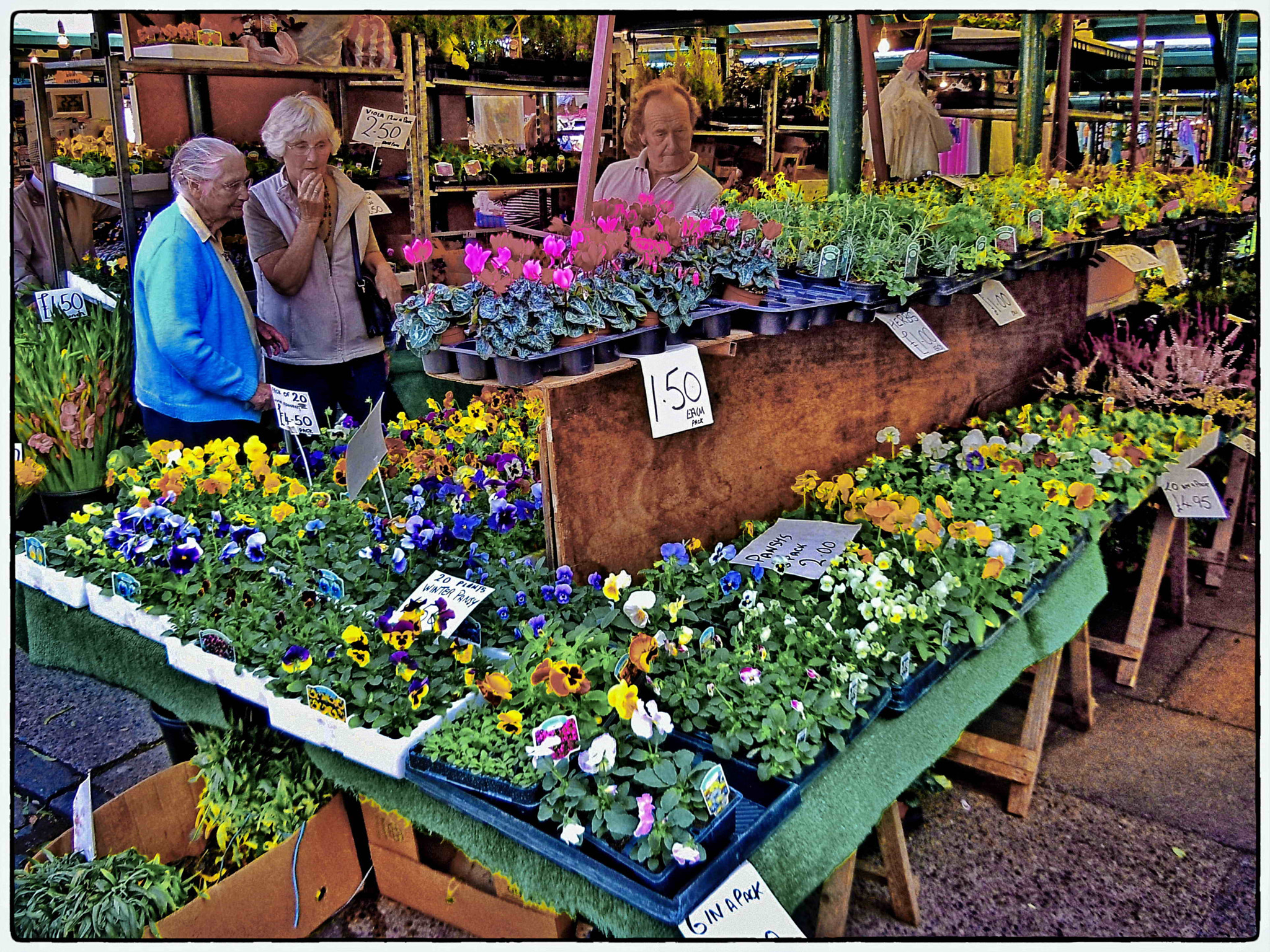 Nikon Coolpix S8000 sample photo. Flower stall york market photography