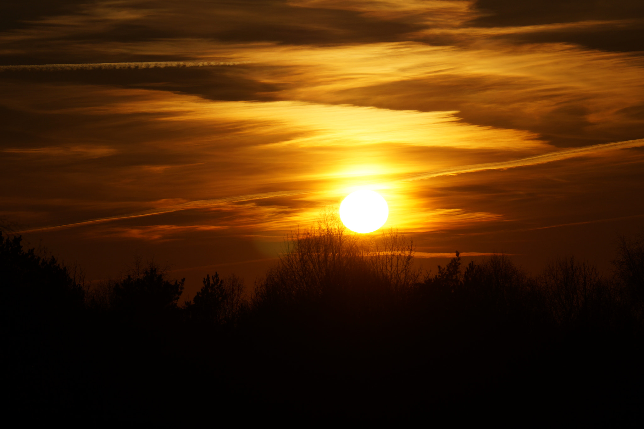Sony DT 55-300mm F4.5-5.6 SAM sample photo. Winter sunset photography