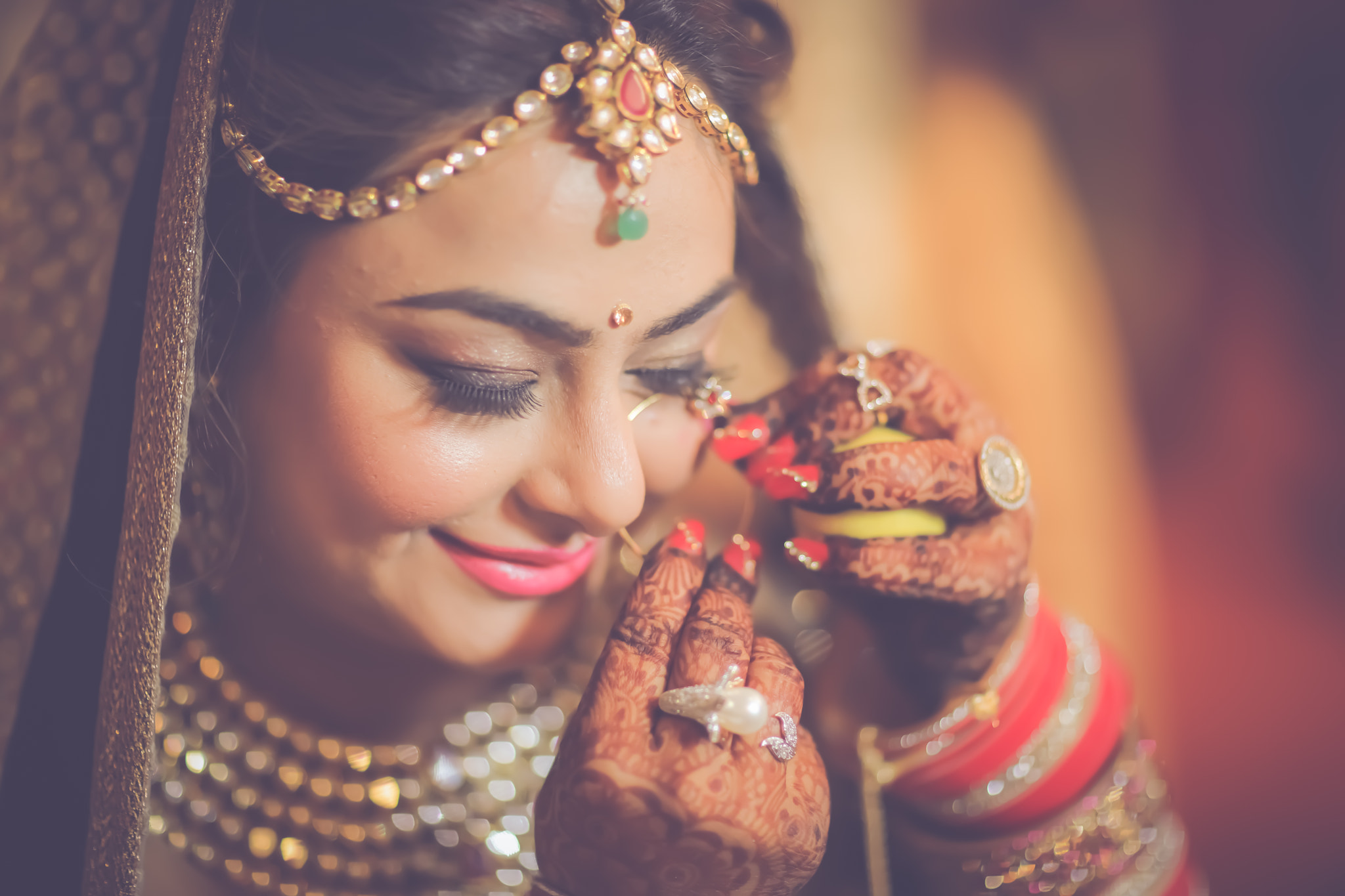 Canon EF 85mm F1.2L II USM sample photo. Glamorous indian bride - weddings photography