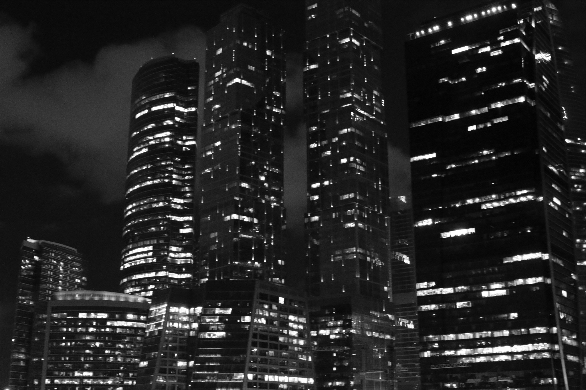 Canon EF 24-70mm F4L IS USM sample photo. Moscow skyline by night photography