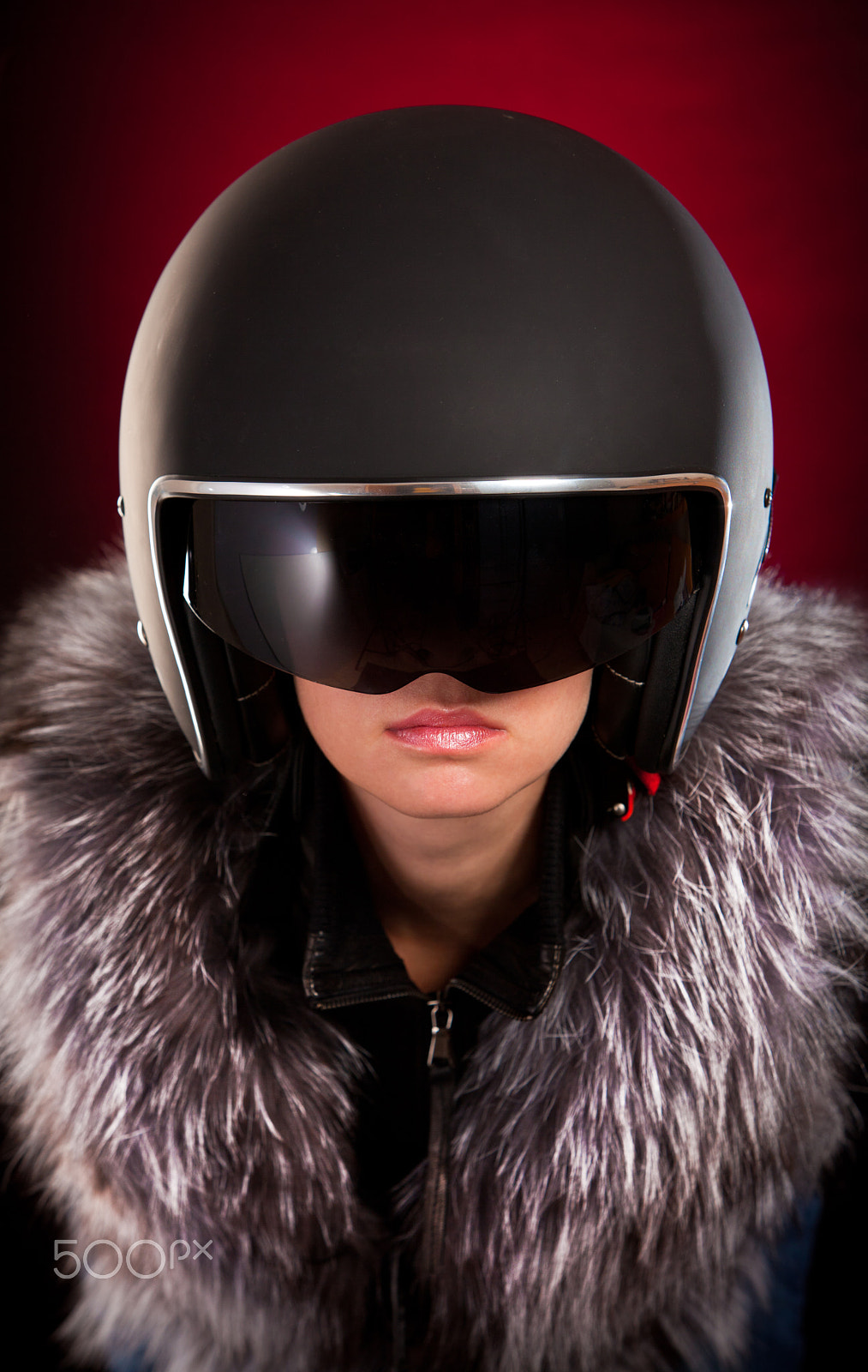 Canon EF 70-200mm F2.8L IS USM sample photo. Biker girl in a helmet photography