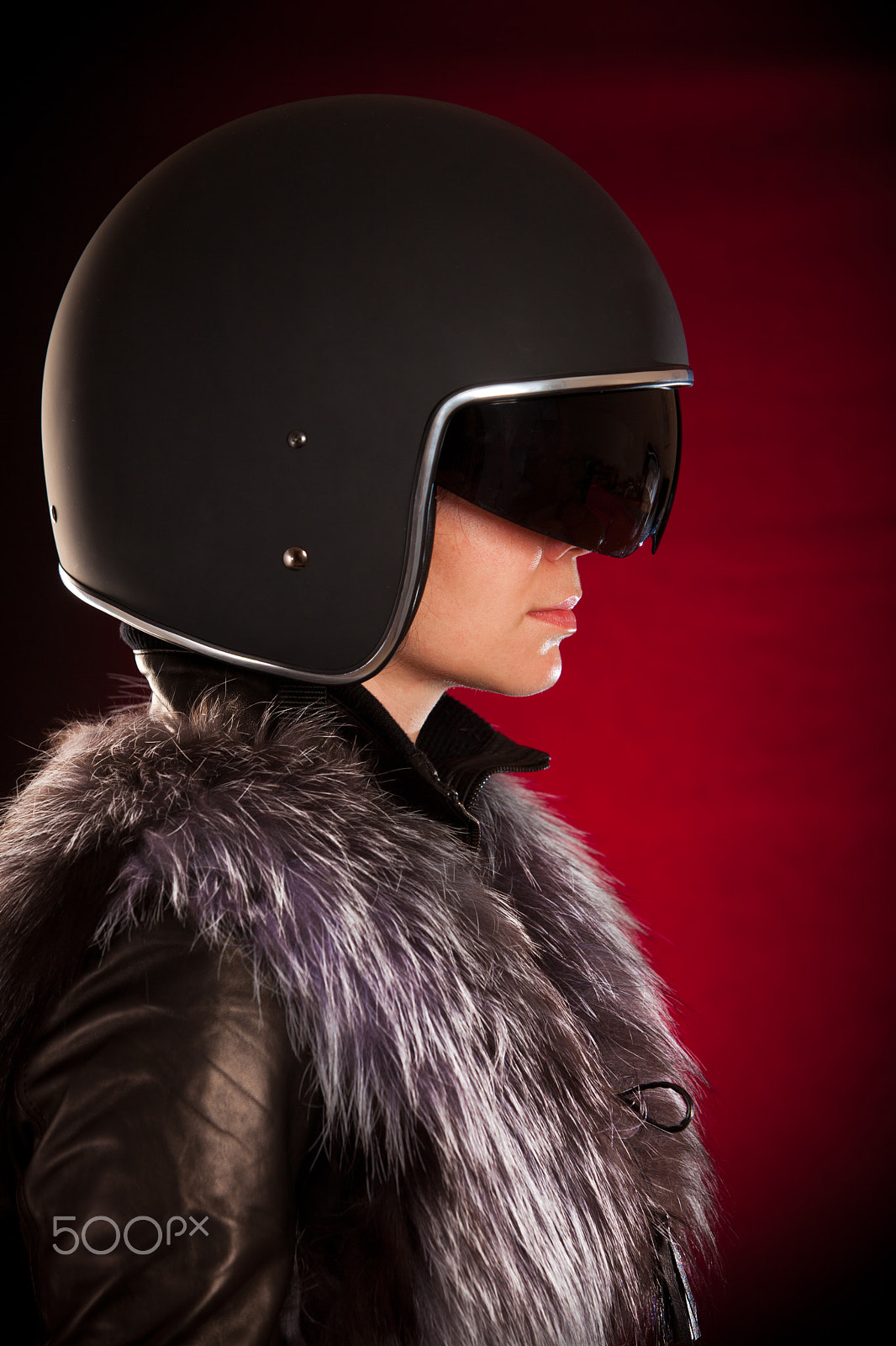 Canon EF 70-200mm F2.8L IS USM sample photo. Biker girl in a helmet photography