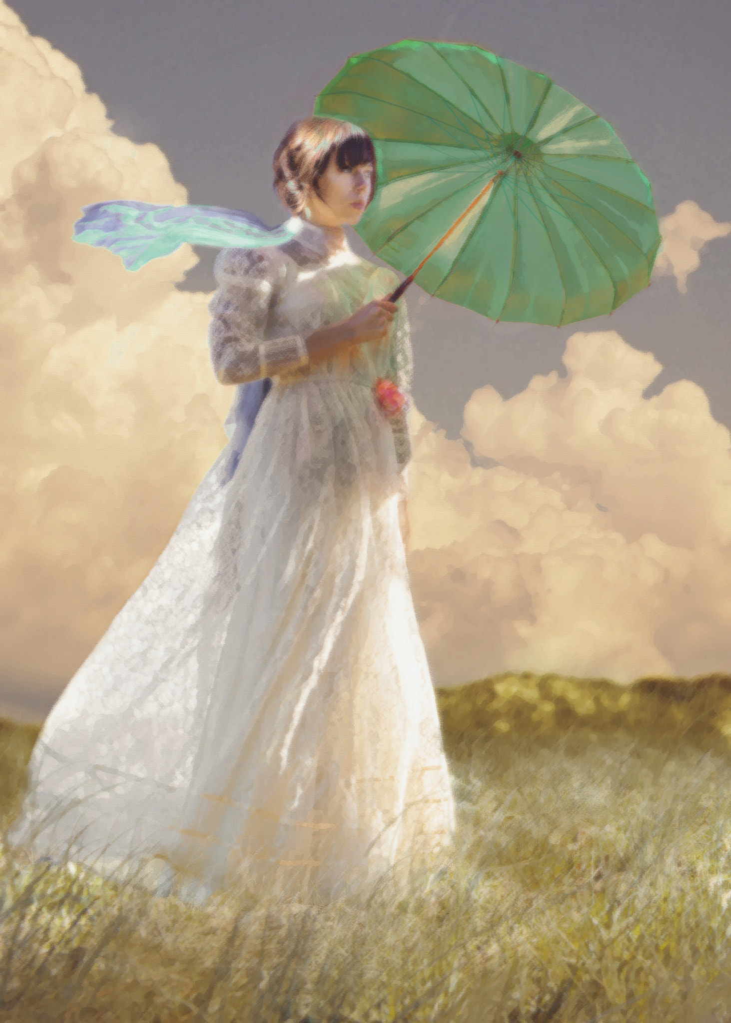 Canon EF 28-105mm f/3.5-4.5 USM sample photo. Woman with parasol photography