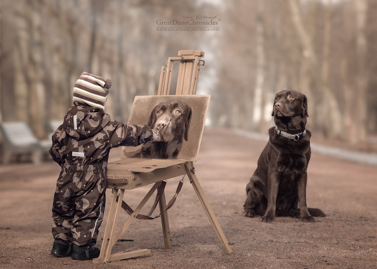 Canon EF 85mm F1.2L II USM sample photo. Artist at work photography