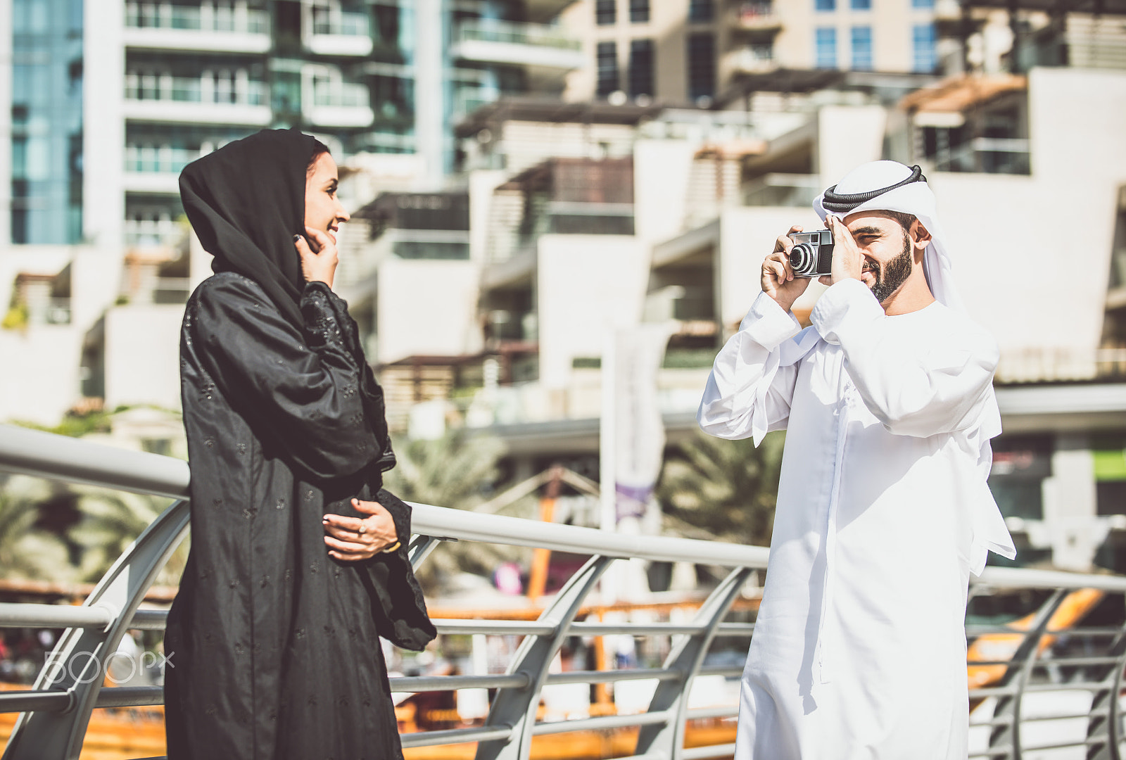 Nikon D610 sample photo. Arabian couple portrait photography