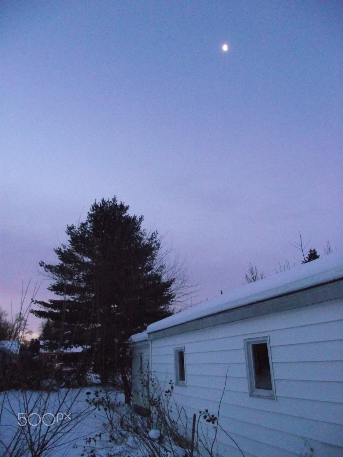 FujiFilm FinePix S1800 (FinePix S1880) sample photo. Early morning winter light with moon. photography