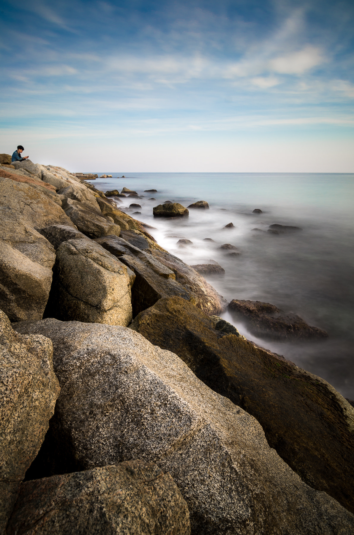 Pentax K-5 sample photo. Reading by the pier photography