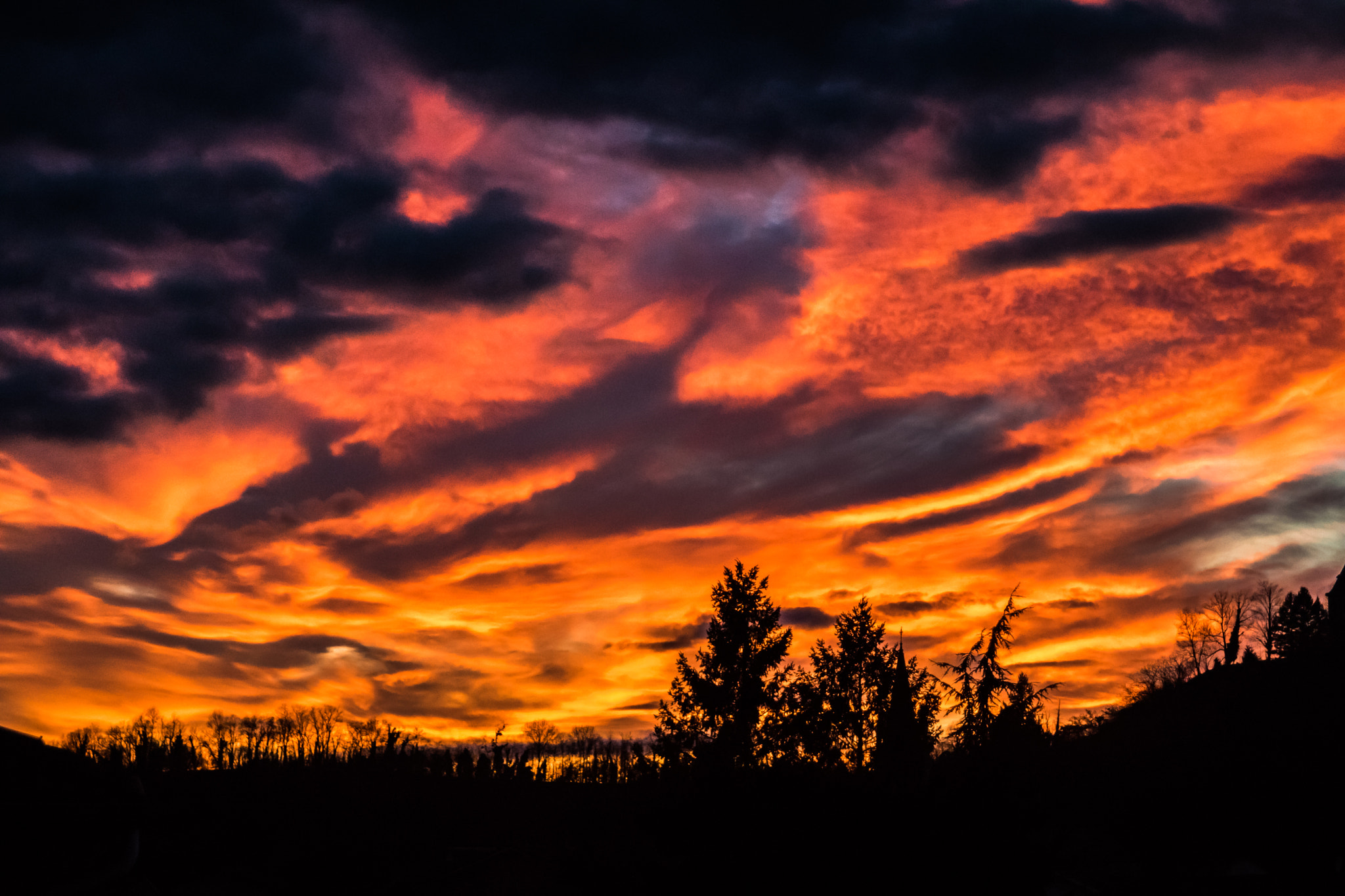 Canon EF 24-85mm F3.5-4.5 USM sample photo. Sunset in vinay (isère - france) photography