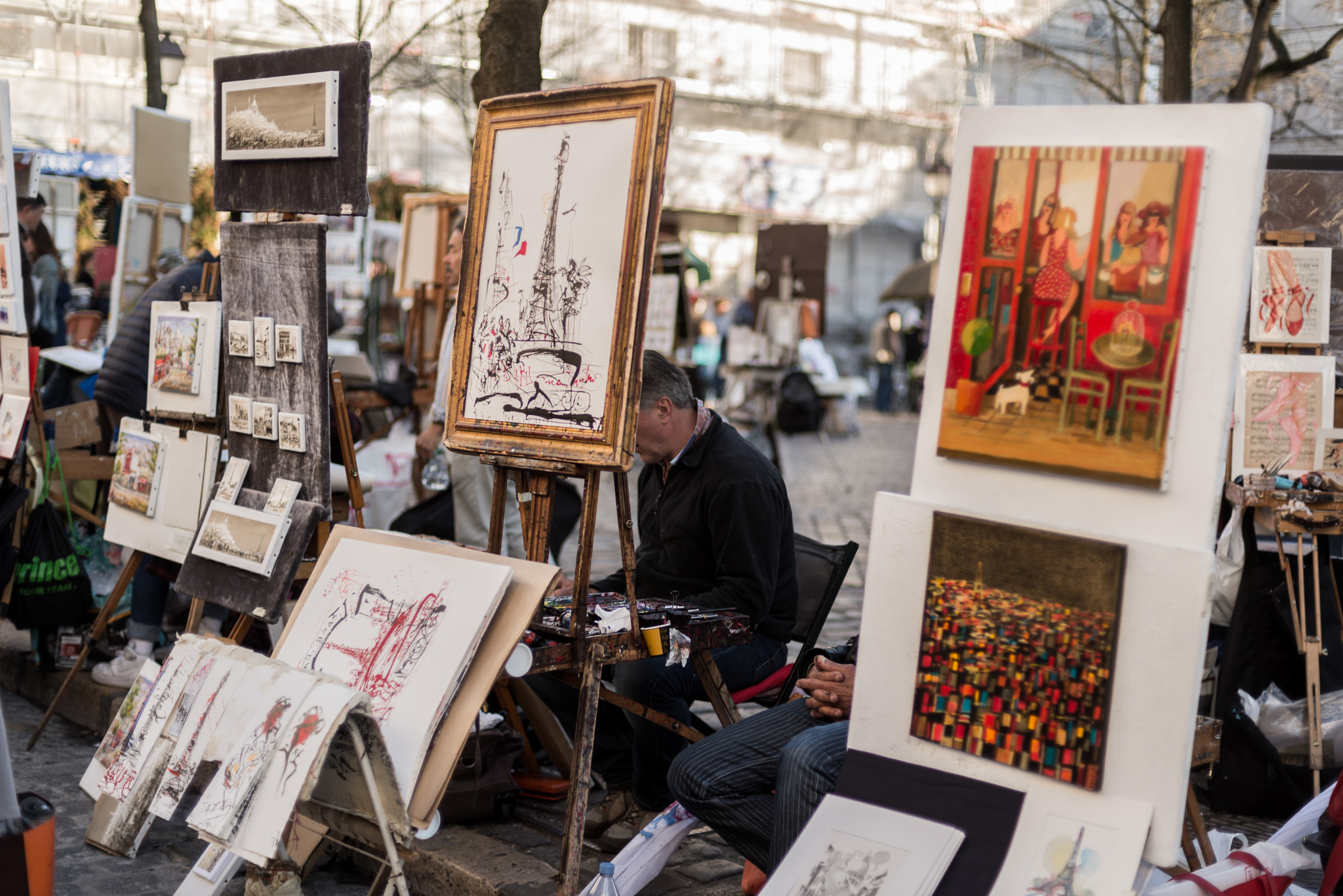 Nikon D610 + Nikon AF Nikkor 50mm F1.4D sample photo. Place du tertre photography