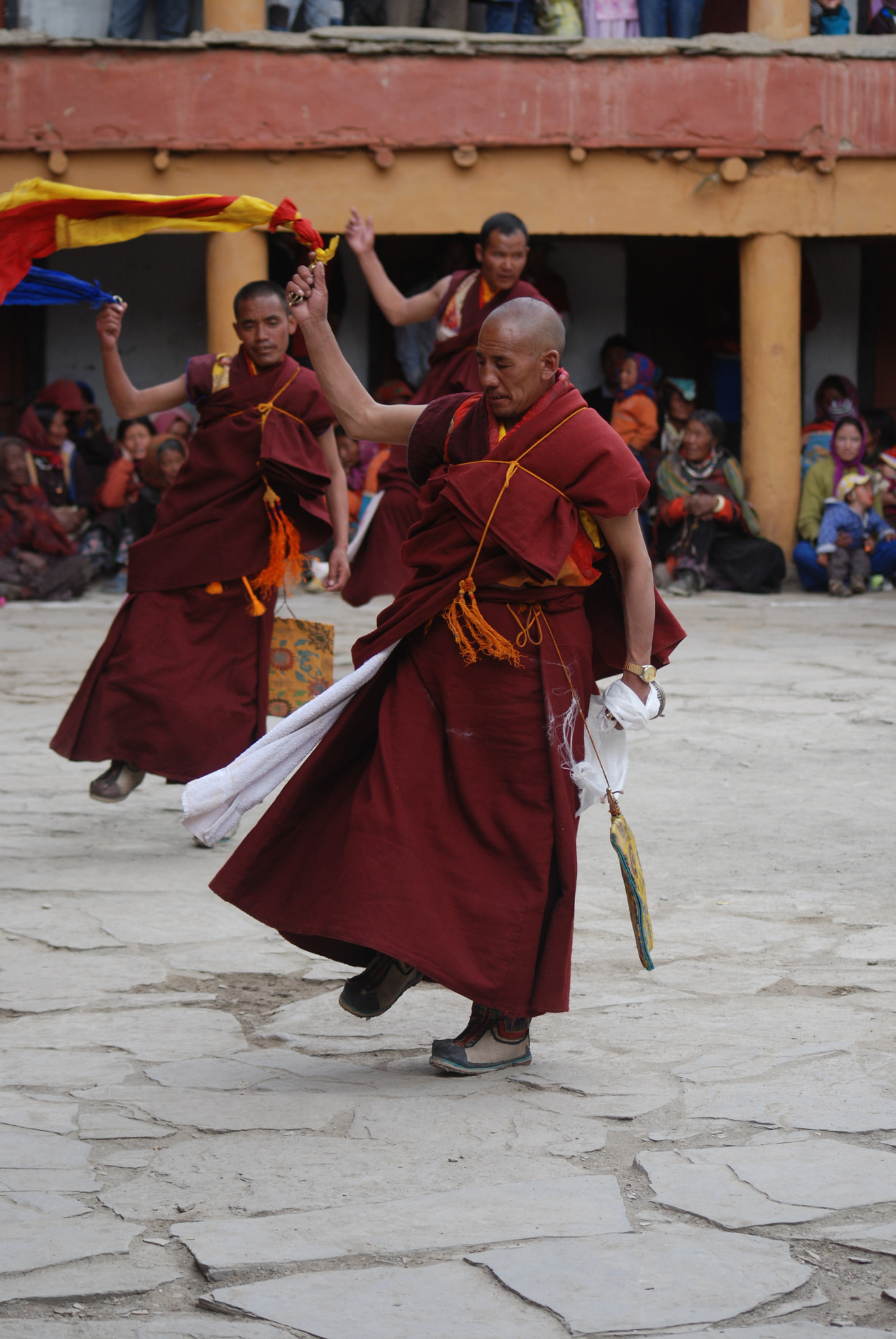 Nikon D80 + Sigma 70-300mm F4-5.6 APO Macro Super II sample photo. Monks dancing photography