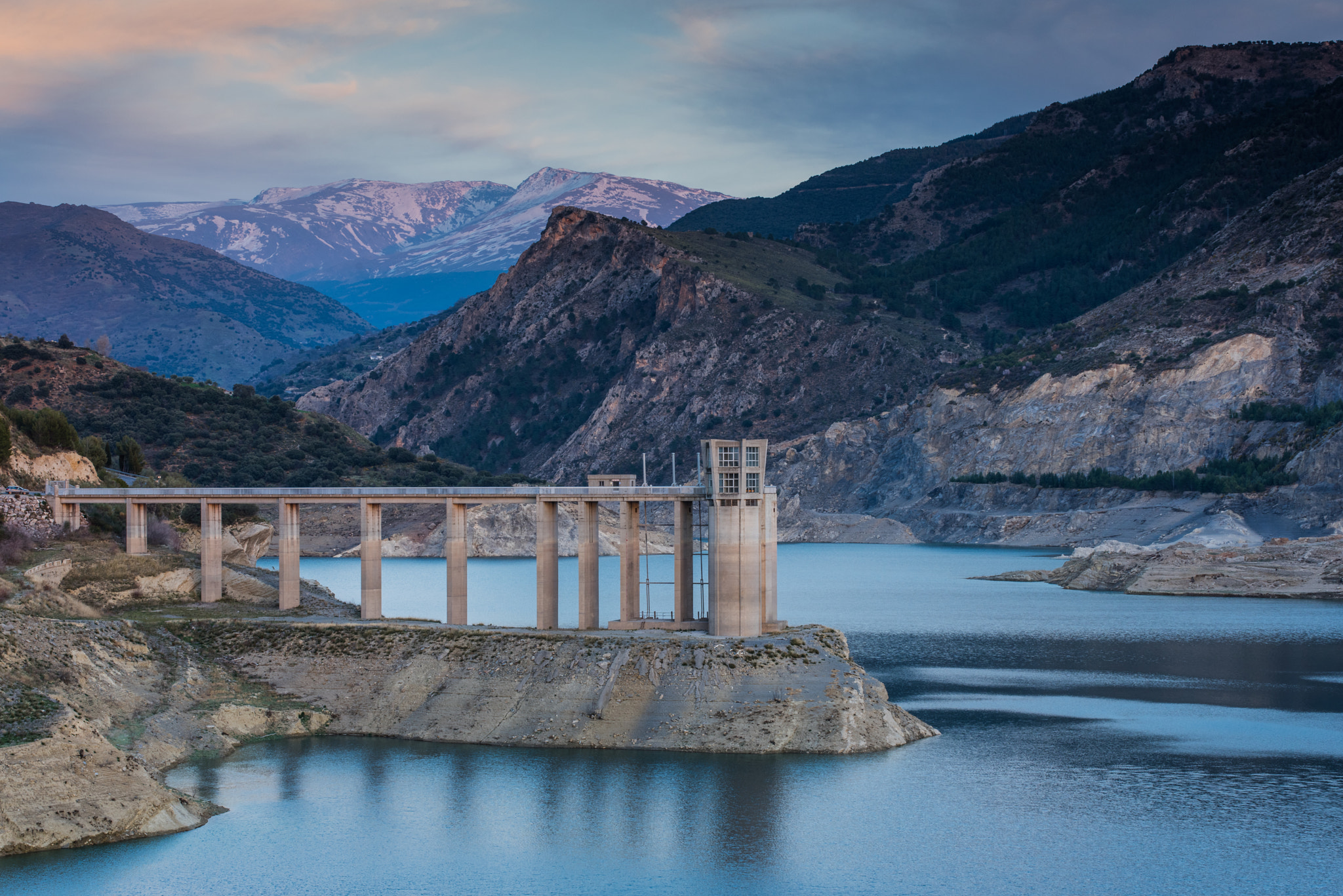 Sigma 70-200mm F2.8 EX DG Macro HSM II sample photo. Embalse de canales in granada, spain with reservoir photography