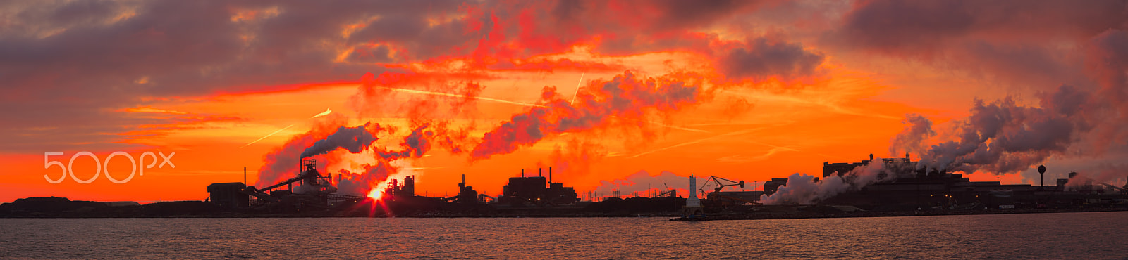 Canon EOS 5DS R sample photo. Steel mill sunrise photography