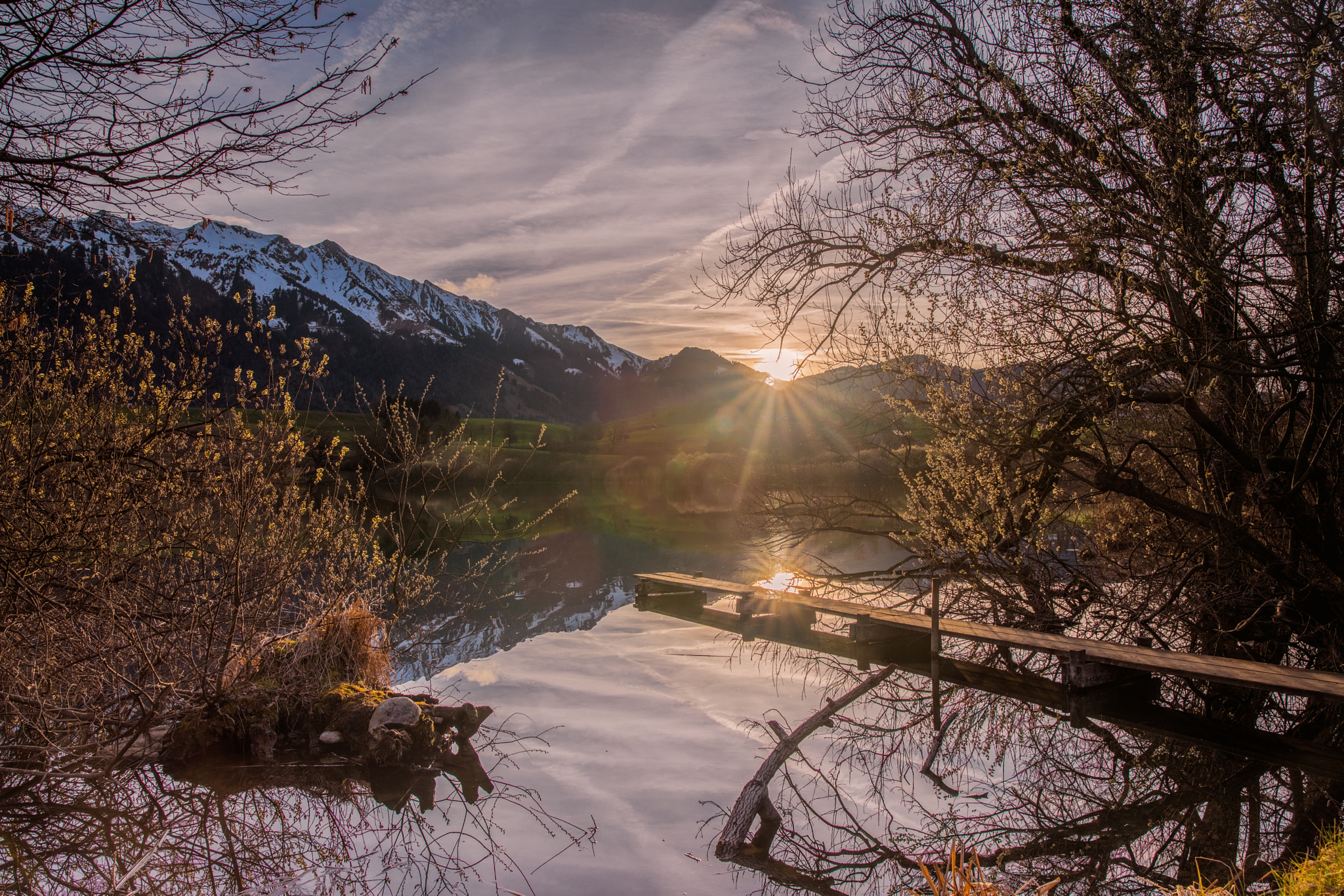 Sigma 24-35mm F2 DG HSM Art sample photo. Sonnenuntergang am Übeschisee photography