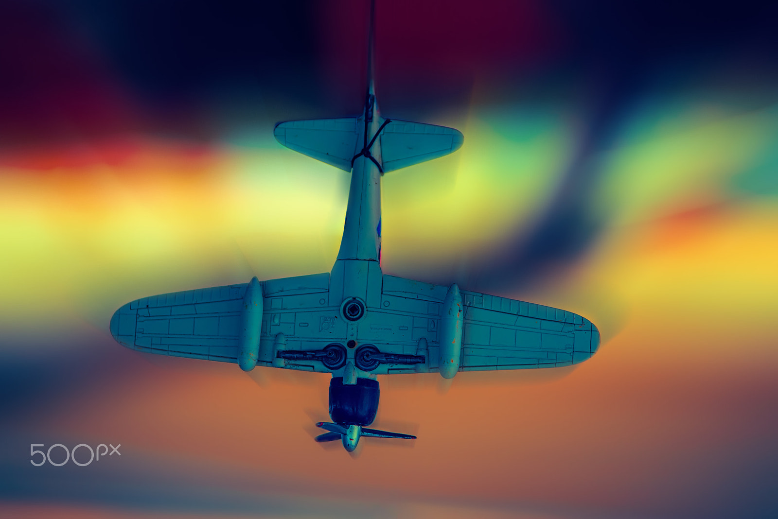 Nikon D610 + Tamron SP AF 70-200mm F2.8 Di LD (IF) MACRO sample photo. A toy model of an airplane with bokeh background. photography