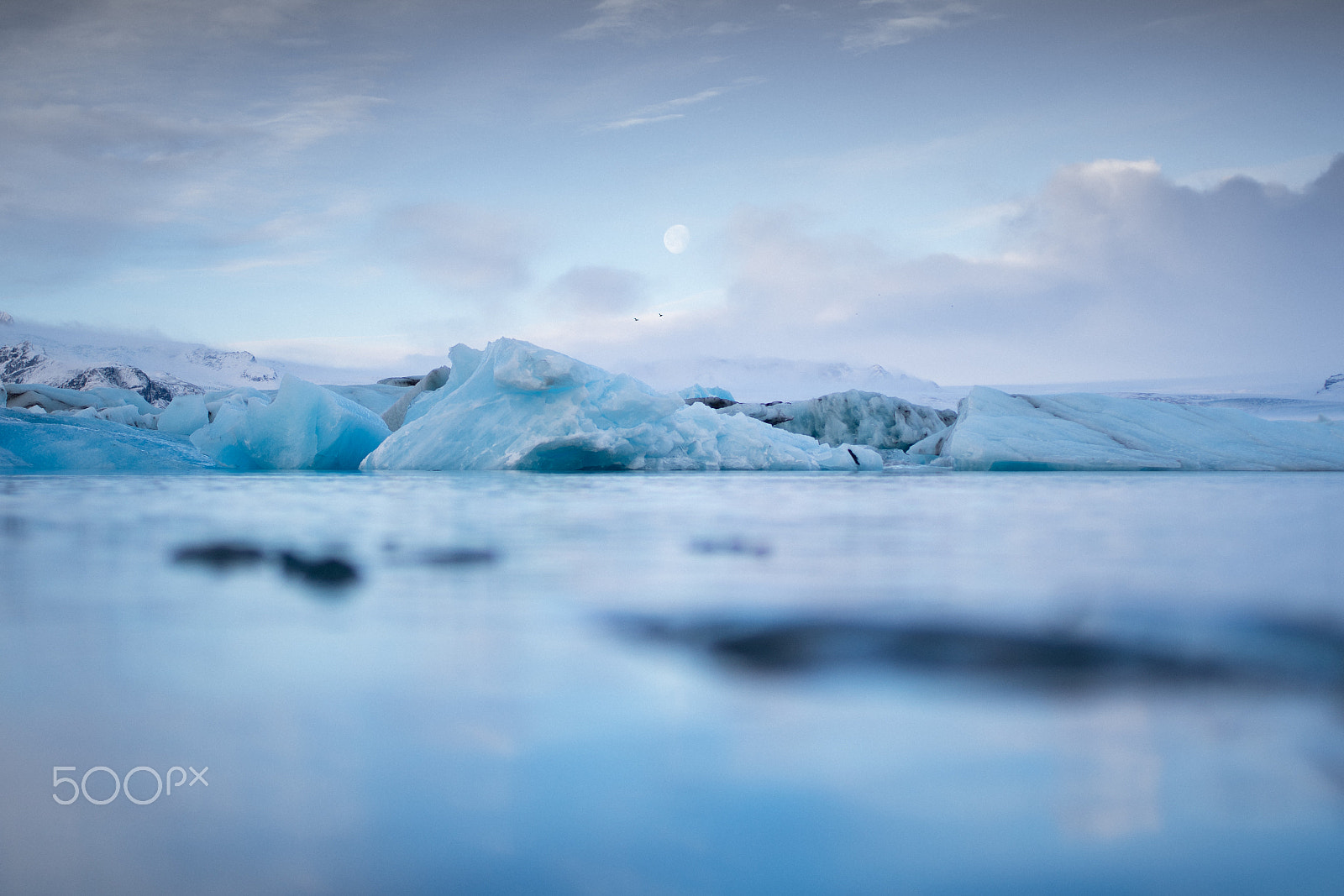 Sony a7R II + Sigma 35mm F1.4 DG HSM Art sample photo. Supermoon on ice photography