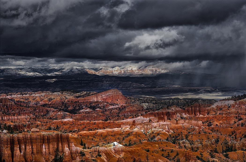 Sony a99 II sample photo. Bryce canyon snowstorm photography