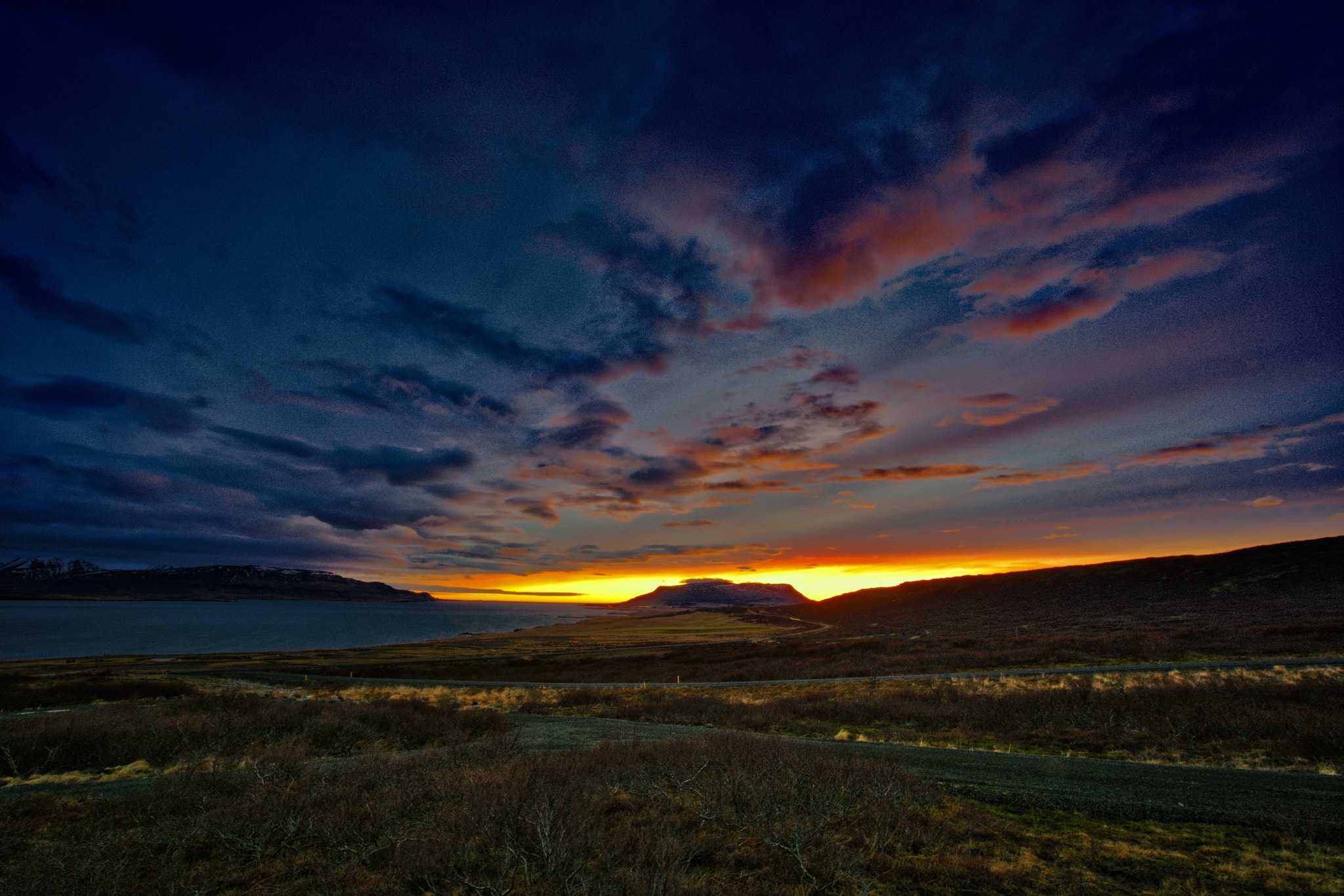 Sony Vario-Tessar T* FE 16-35mm F4 ZA OSS sample photo. Sunset over whale fjord iceland #4 photography