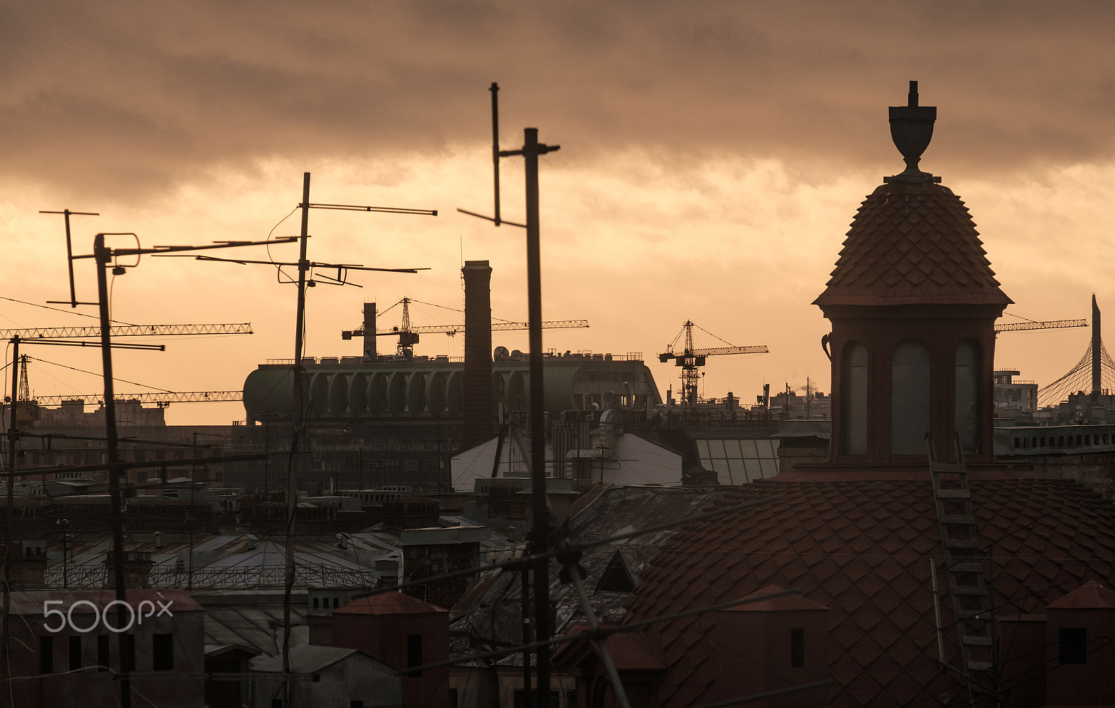 Fujifilm XF 55-200mm F3.5-4.8 R LM OIS sample photo. The view from the roofs in saint petersburg photography
