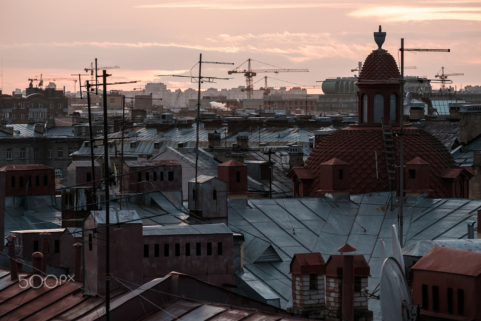 Fujifilm XF 55-200mm F3.5-4.8 R LM OIS sample photo. The view from the roofs in saint petersburg photography