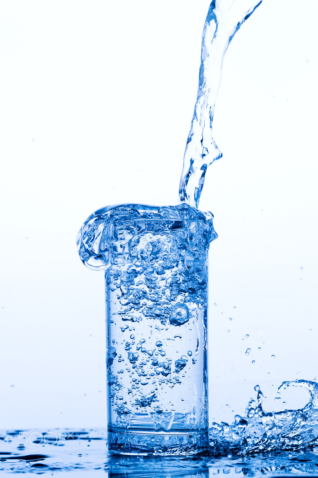 Canon EOS-1D Mark IV sample photo. Glass with pouring drinking water photography