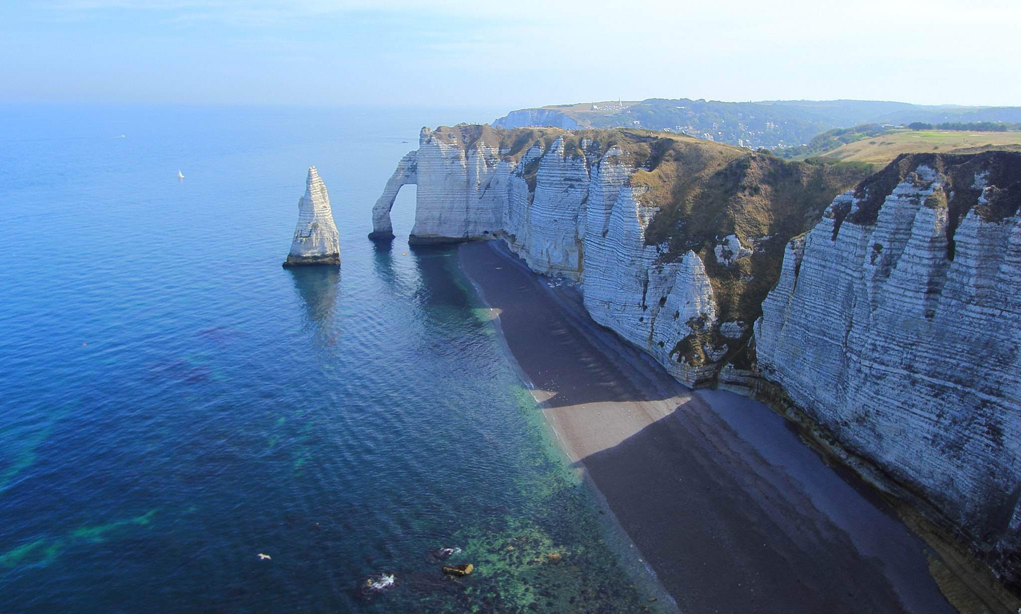 Canon EOS 60D sample photo. A seagull's pov, etretat to the right photography