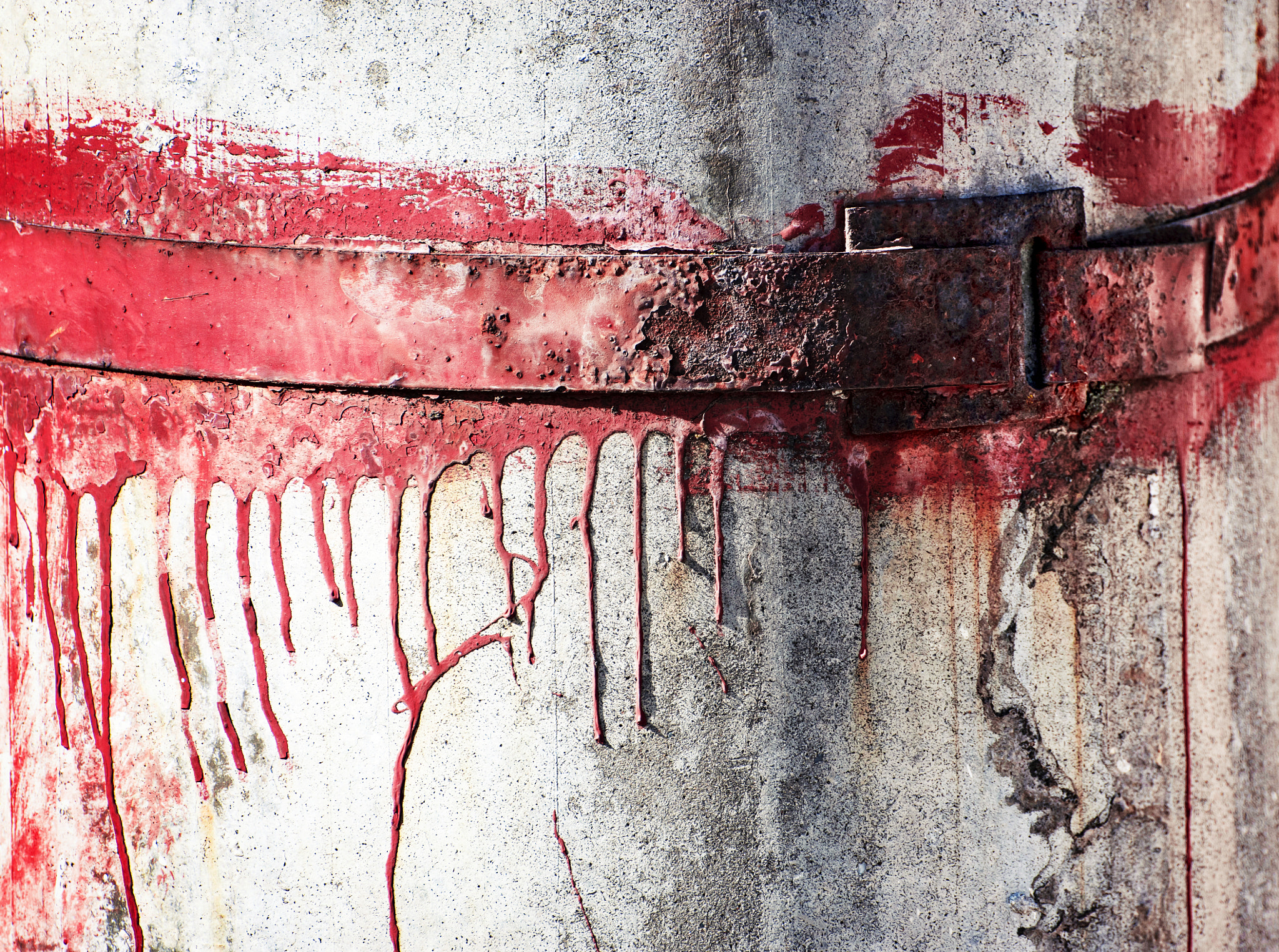 Nikon D5500 sample photo. Old iron red tape photography