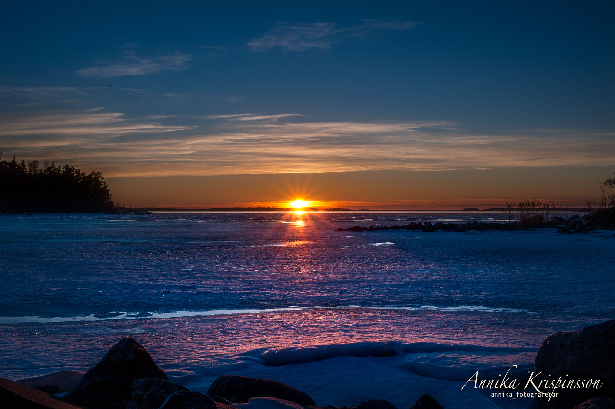 Nikon D700 sample photo. Sunset over roslagen photography