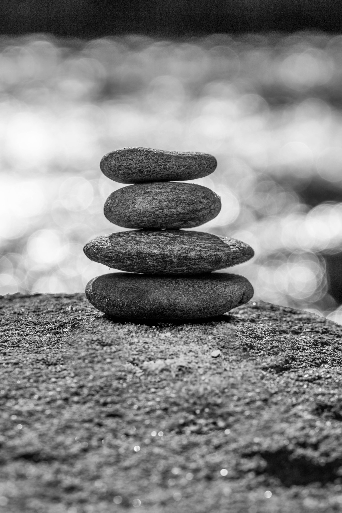 Sigma 105mm F2.8 EX DG OS HSM sample photo. Stone stack  photography