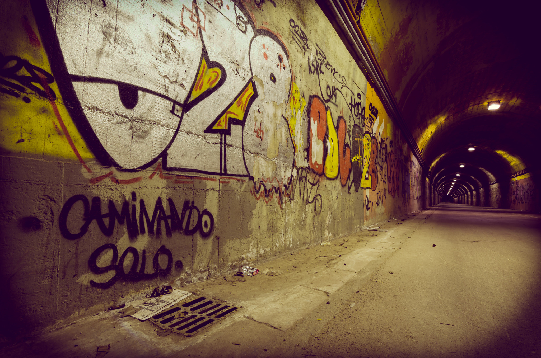 Nikon D7000 + Tokina AT-X Pro 11-16mm F2.8 DX II sample photo. Grafiti tunnel photography