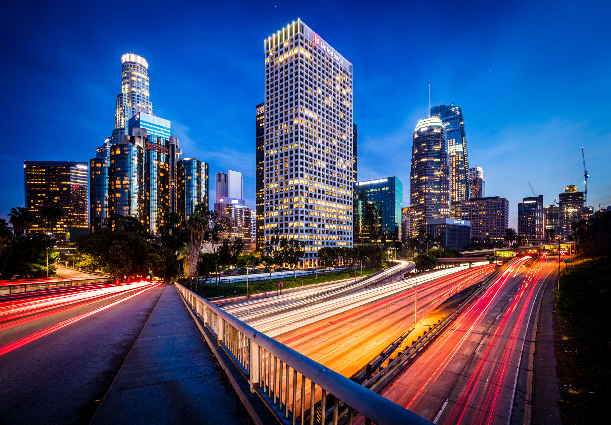 Canon EF 16-35mm F2.8L II USM sample photo. Downtown la at dusk photography