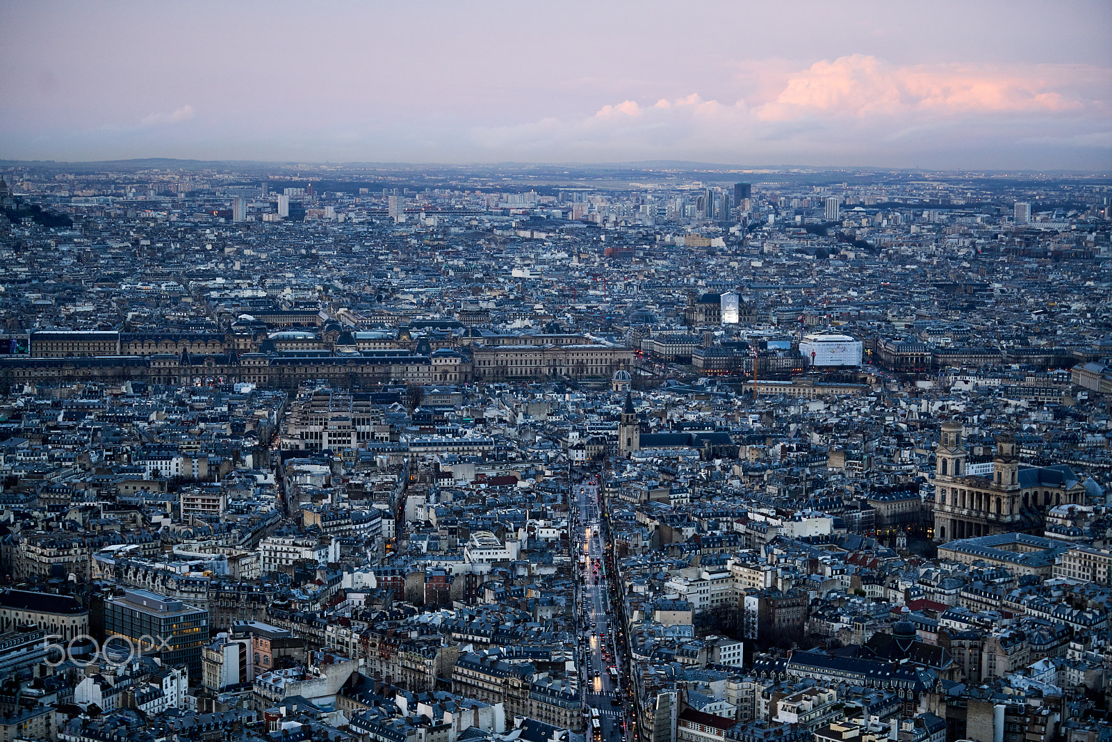 Sony FE 70-200mm F4 G OSS sample photo. A corner of paris from sky. photography