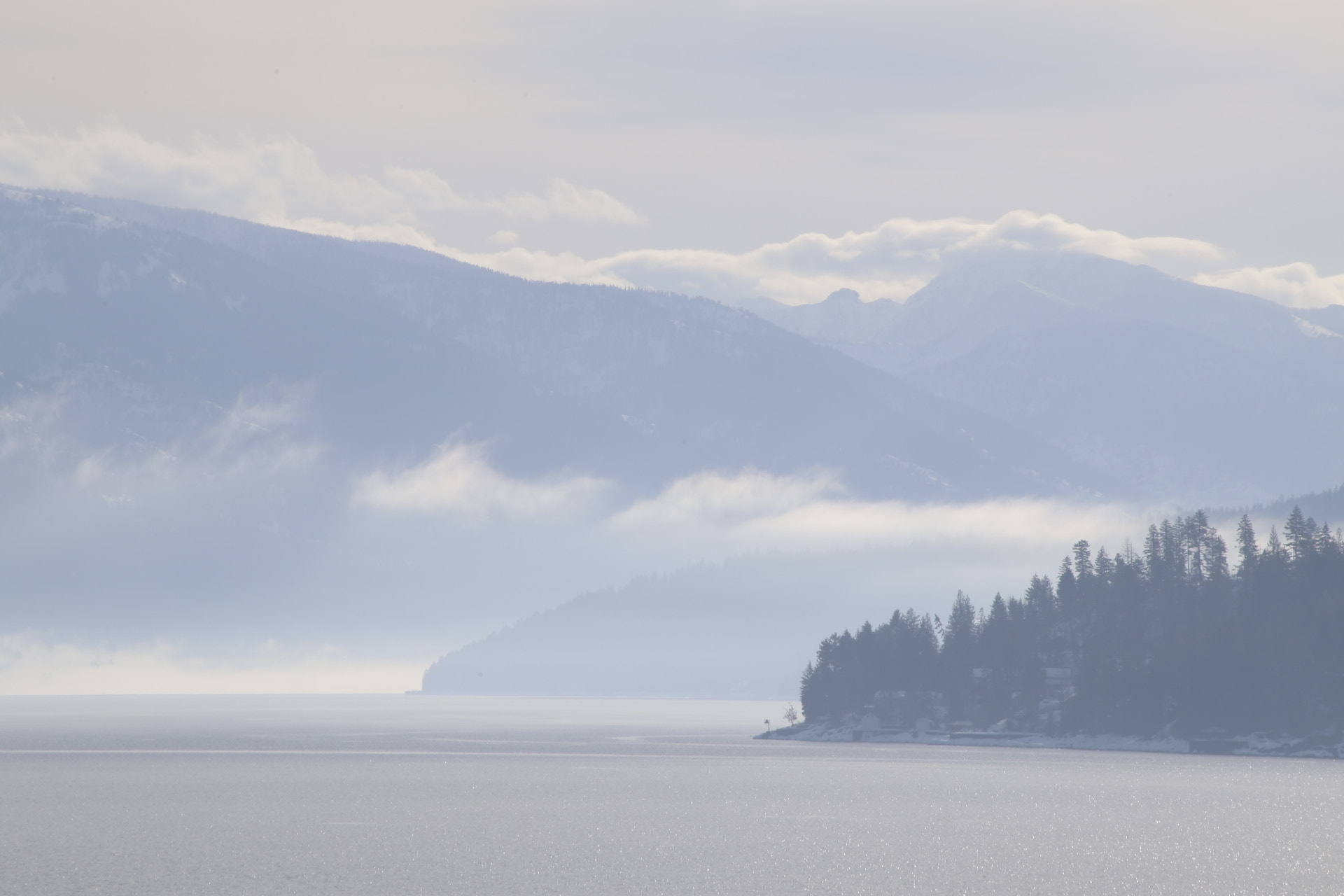 Canon EOS 6D sample photo. Morning view from an apartment on lake pend oreille, idaho. photography