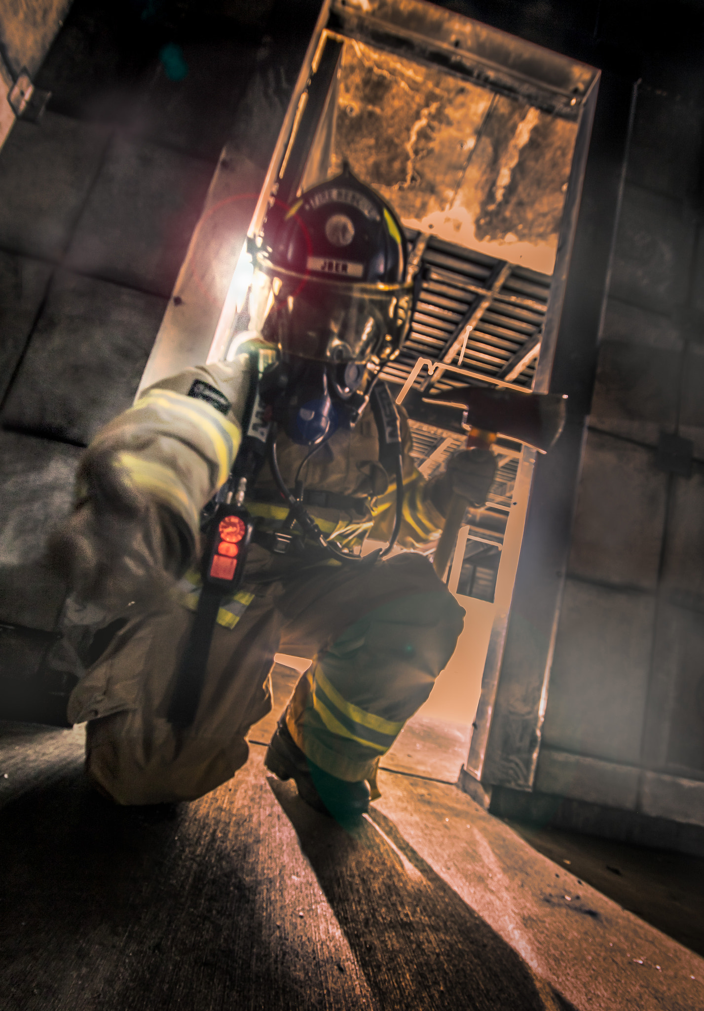 Canon EOS 7D Mark II + Sigma 10-20mm F4-5.6 EX DC HSM sample photo. Firefighter photography