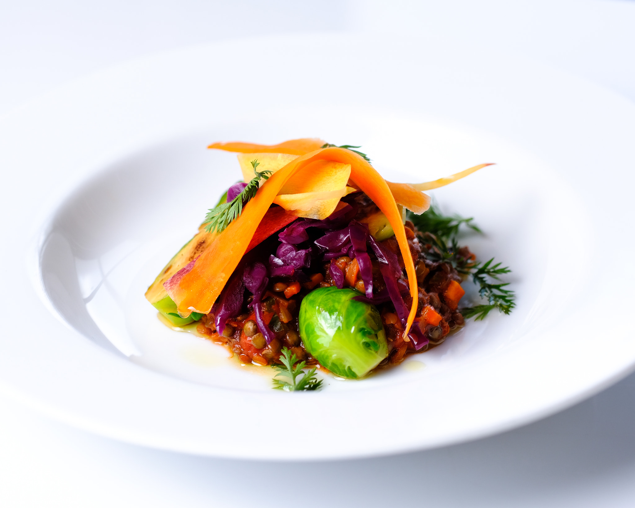 Fujifilm X-Pro2 + Fujifilm XF 90mm F2 R LM WR sample photo. Braised dupuy lentils photography