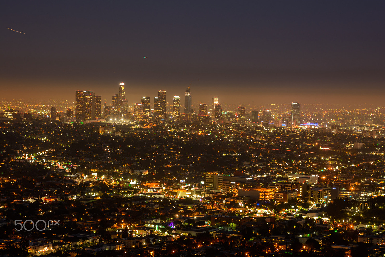 Nikon AF-S Nikkor 24-120mm F4G ED VR sample photo. Los angeles skyline at night photography