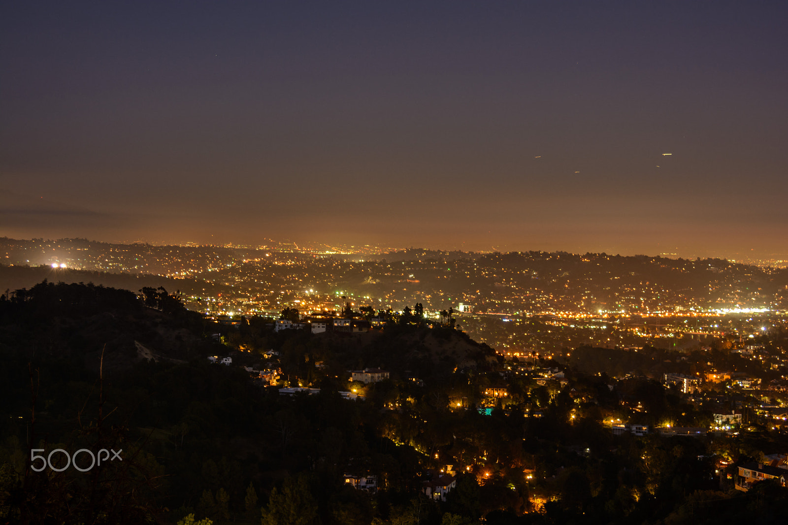 Nikon AF-S Nikkor 24-120mm F4G ED VR sample photo. Los angeles skyline at night photography