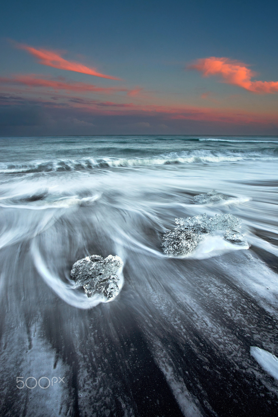 Sony a7R + 17-40mm F4 sample photo. Crystal ice on the beach at jokulsarlon, iceland photography